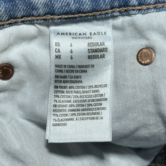 NEW‎ American Eagle Jeans Womens Size 6 28W Super High Rise Baggy Straight NWT - Picture 7 of 16
